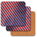 4" Square Coaster w/ 3D Lenticular Animated Stars & Stripes (Blank)